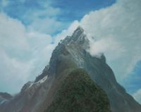 milford sound, oils on mdf-plate, 40x50 cm