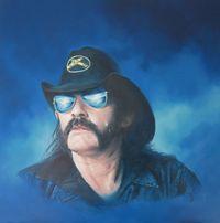 mr. mot&ouml;rhead, oils on mdf-plate, 40x40 cm